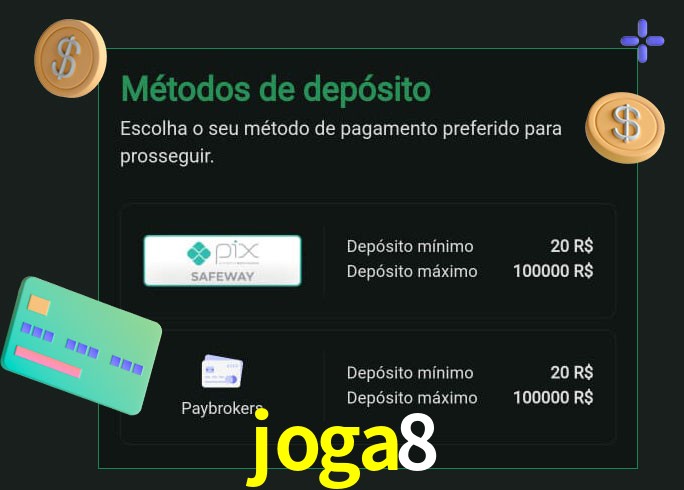 O cassino joga8 oferece uma grande variedade de métodos de pagamento